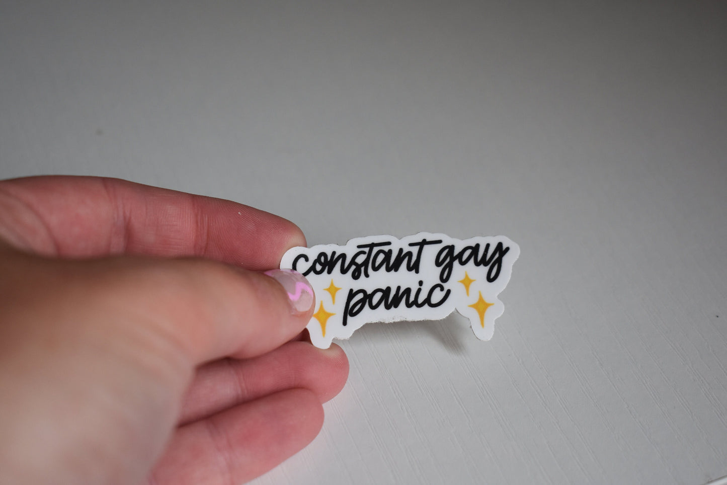 Constant Gay Panic Sticker, LGBTQ Pride Sticker, Waterbottle laptop Sticker, Gay Pride Merch
