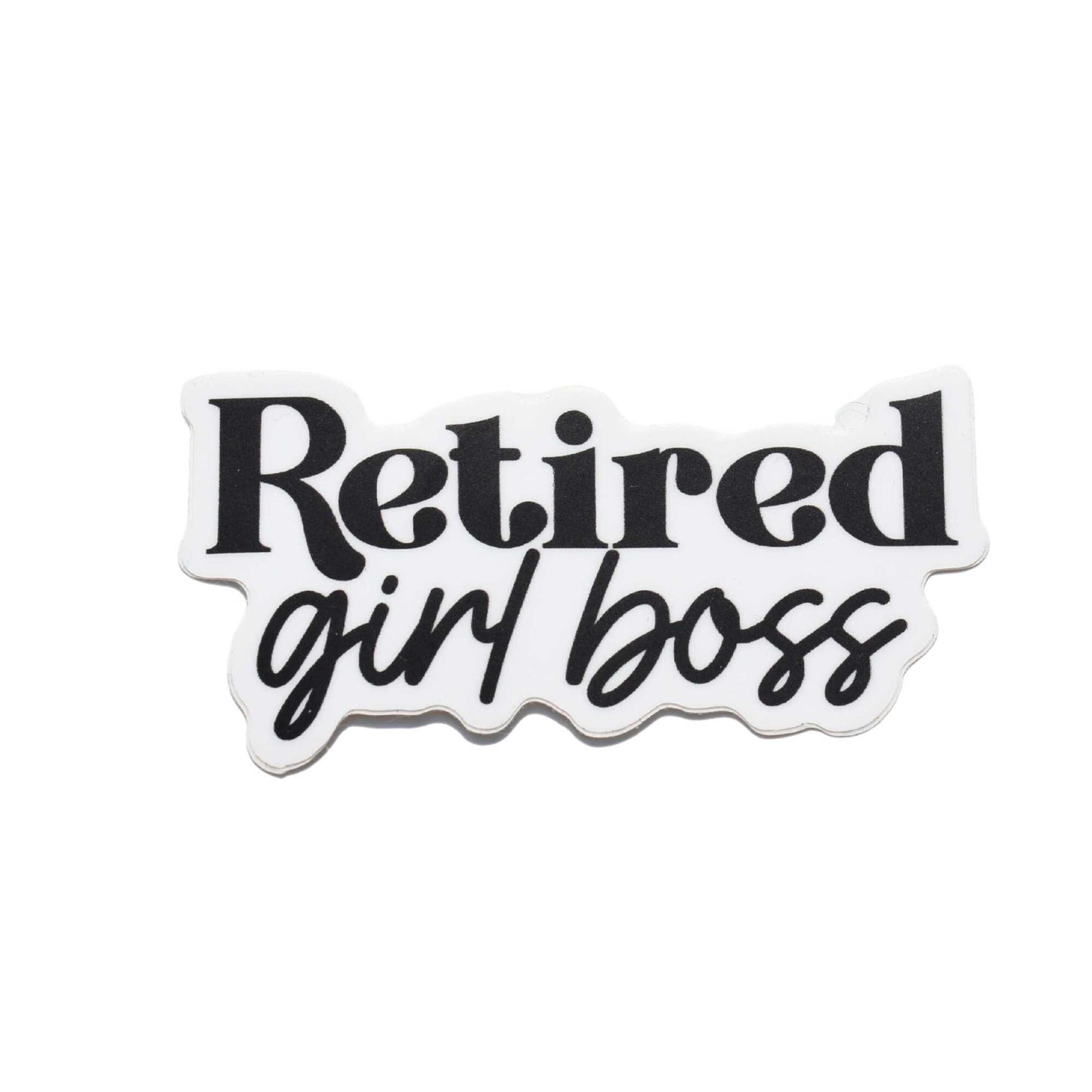 Retired Girl Boss Sticker, Ex Girl Boss, Coworker gift, Waterbottle Sticker, Laptop sticker, Funny sticker