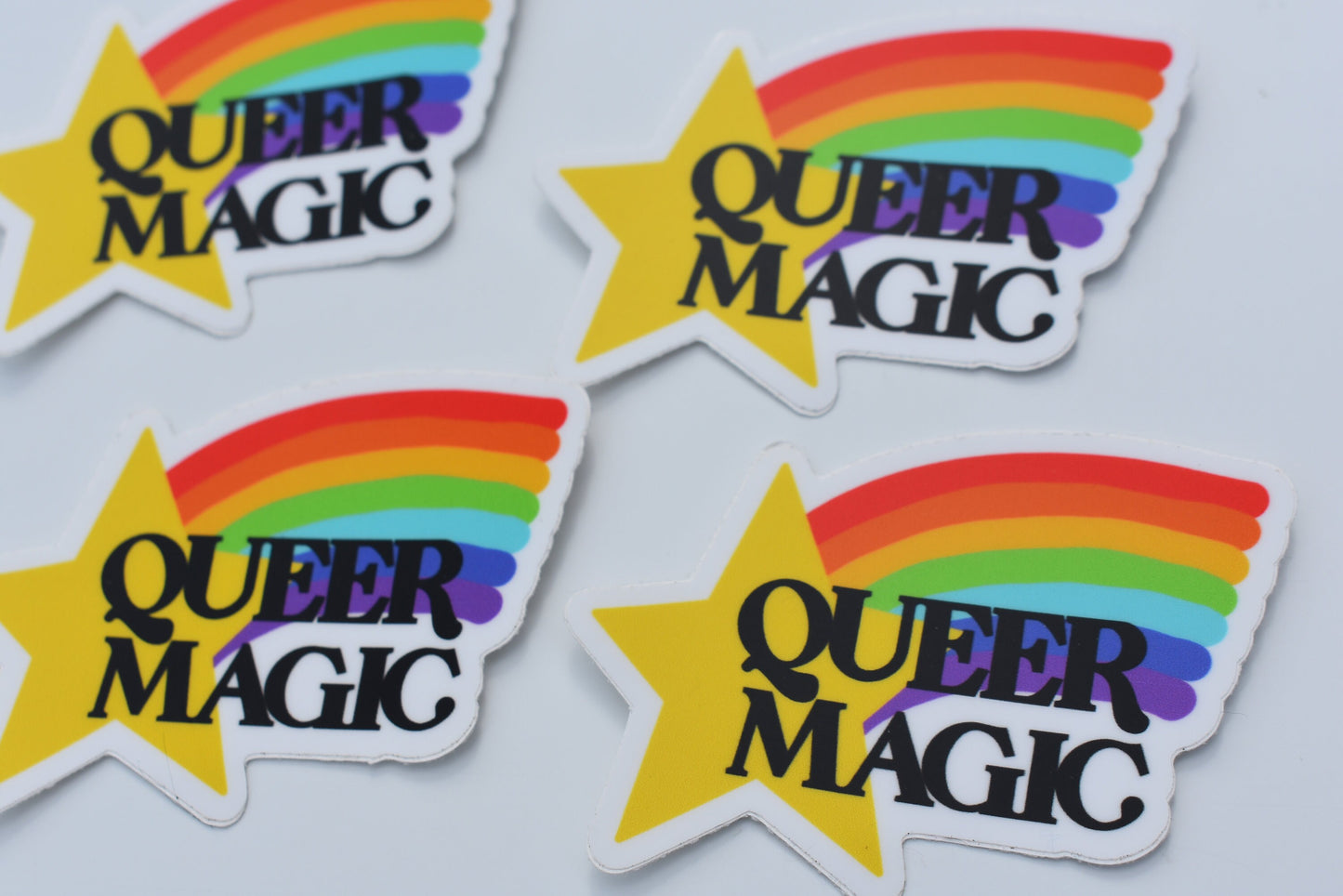 Queer Magic Sticker, Vinyl Laptop Waterbottle Sticker, LGBTQ Pride Sticker, Rainbow Sticker, Gay Pride