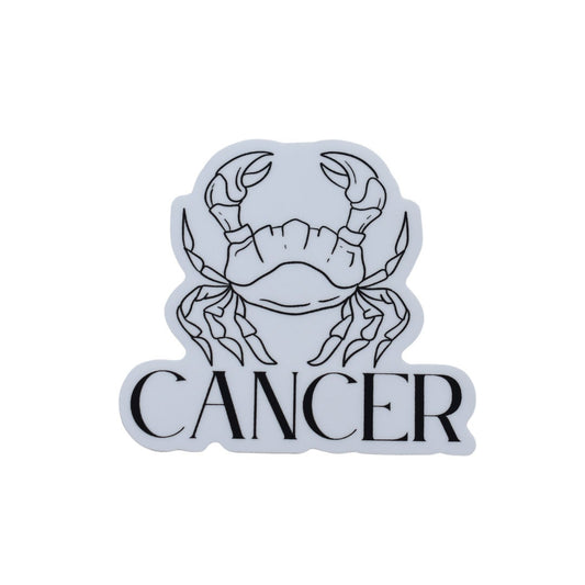 Cancer Line drawn astrology sticker, Simple Zodiac sign sticker, Laptop sticker, Waterbottle sticker, Vinyl sticker