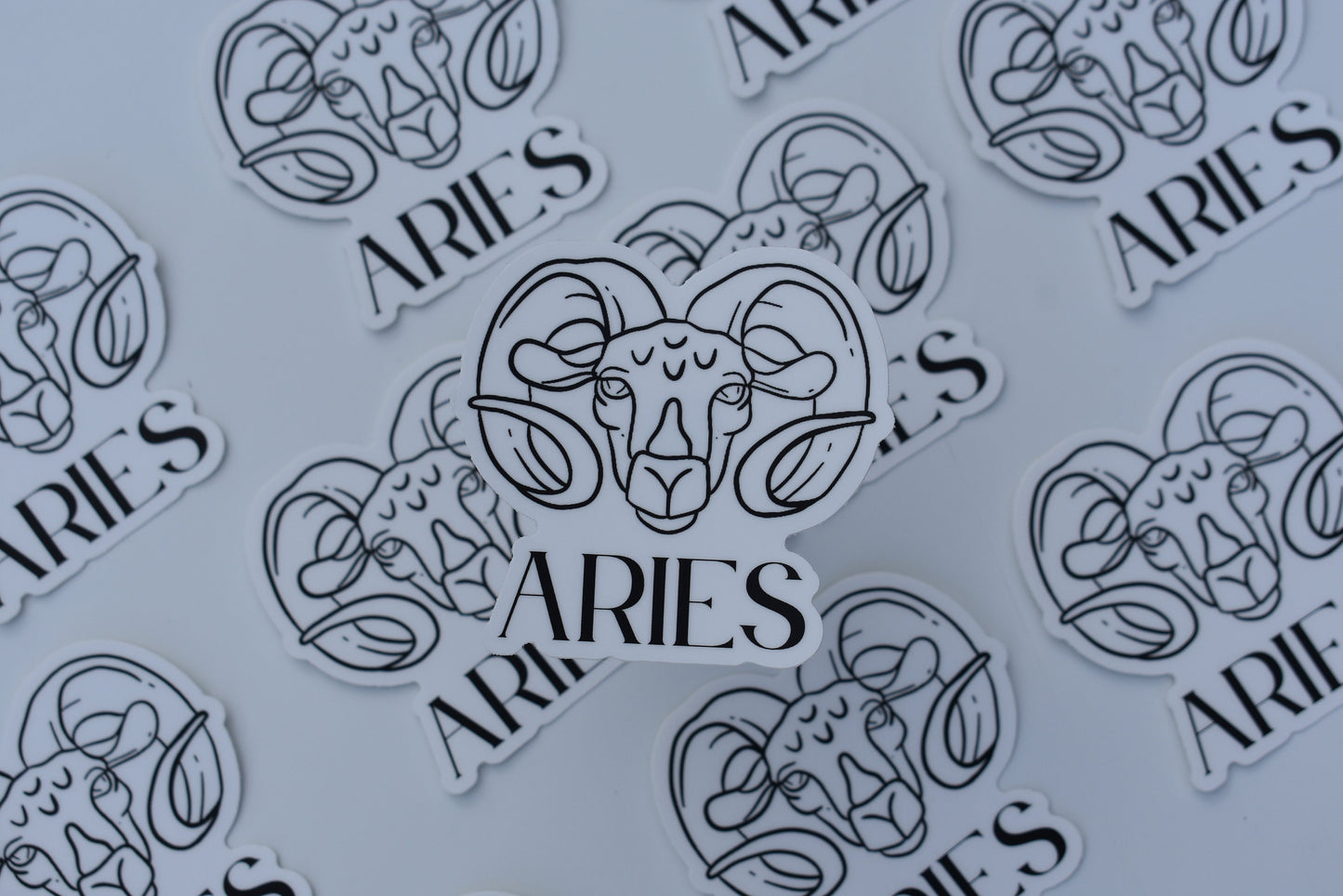 Aries Line drawn astrology sticker, Simple Zodiac sign sticker, Laptop sticker, Waterbottle sticker, Vinyl sticker