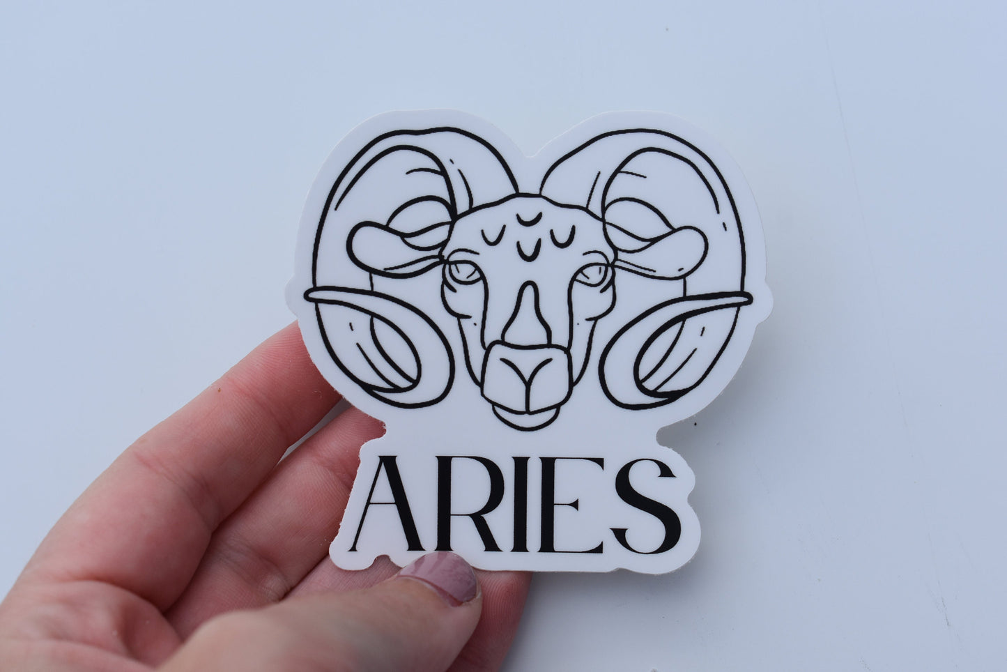 Aries Line drawn astrology sticker, Simple Zodiac sign sticker, Laptop sticker, Waterbottle sticker, Vinyl sticker