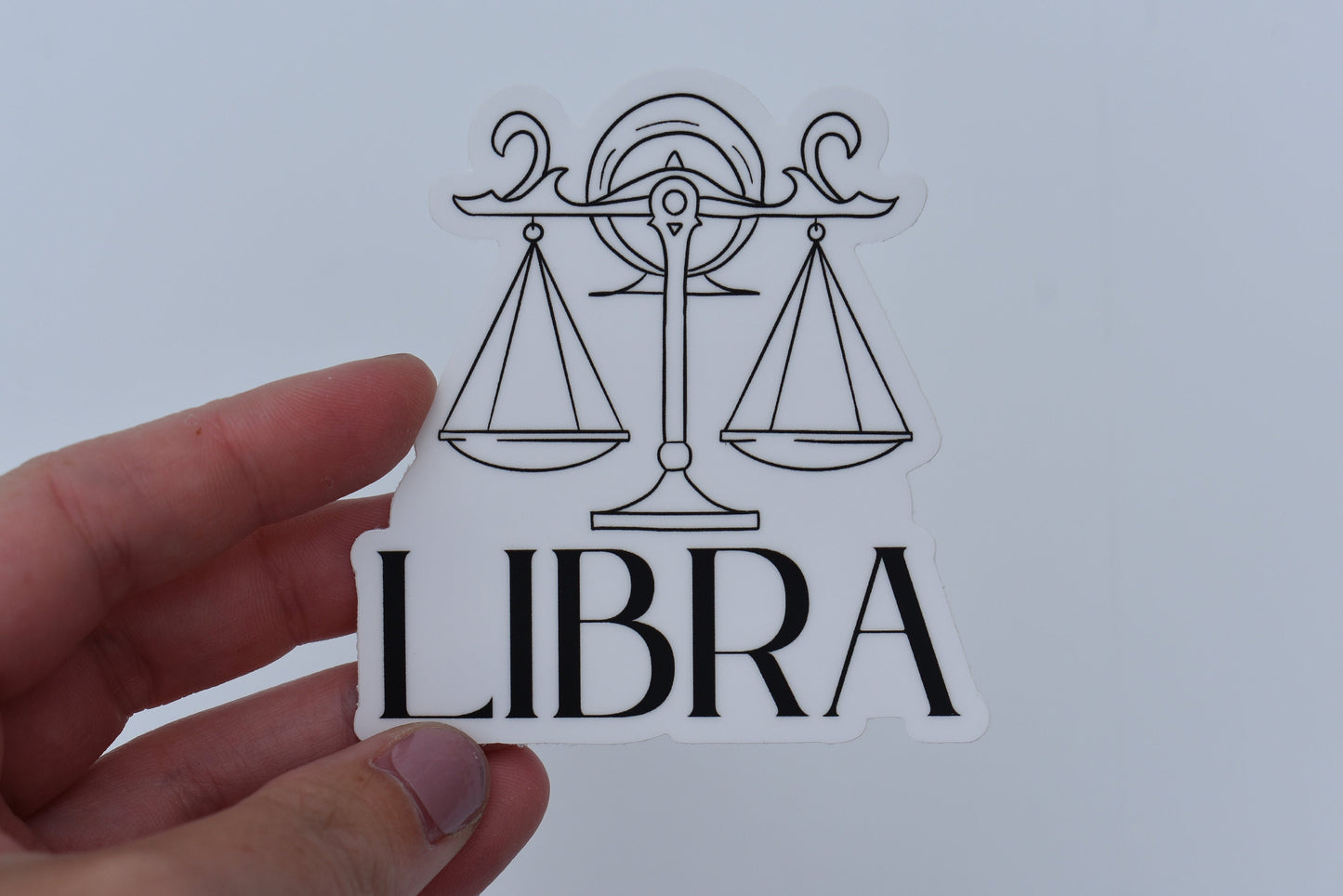 Libra Line drawn astrology sticker, Simple Zodiac sign sticker, Laptop sticker, Waterbottle sticker, Vinyl sticker