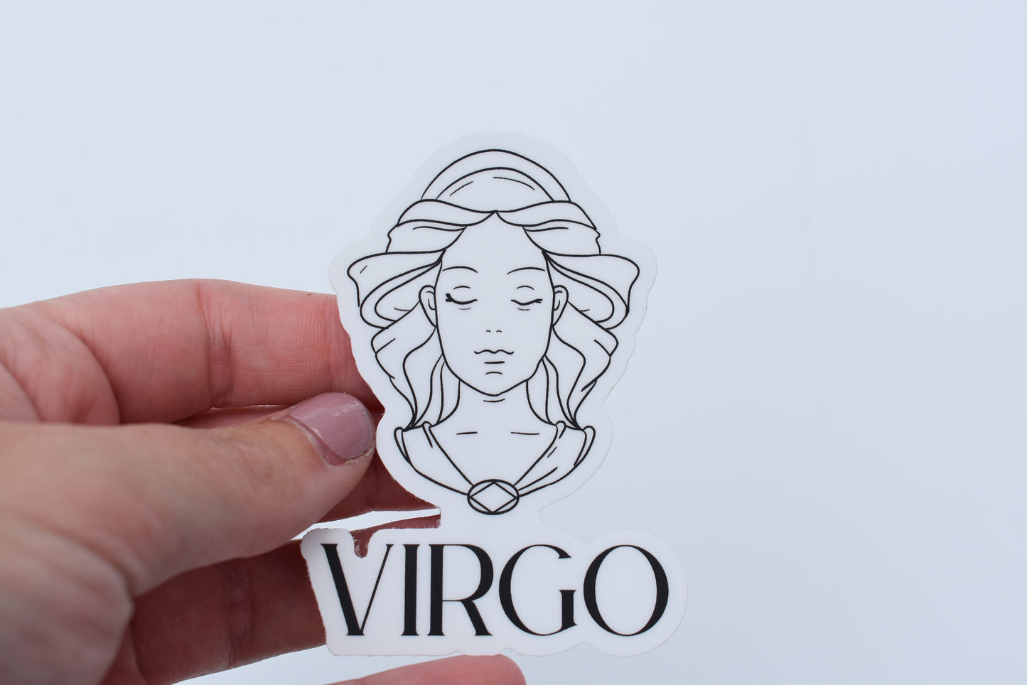 Virgo Line drawn astrology sticker, Simple Zodiac sign sticker, Laptop sticker, Waterbottle sticker, Vinyl sticker