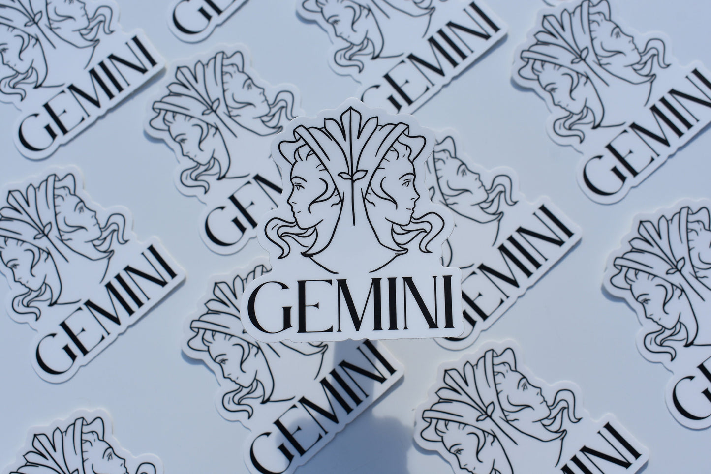 Gemini Line drawn astrology sticker, Simple Zodiac sign sticker, Laptop sticker, Waterbottle sticker, Vinyl sticker