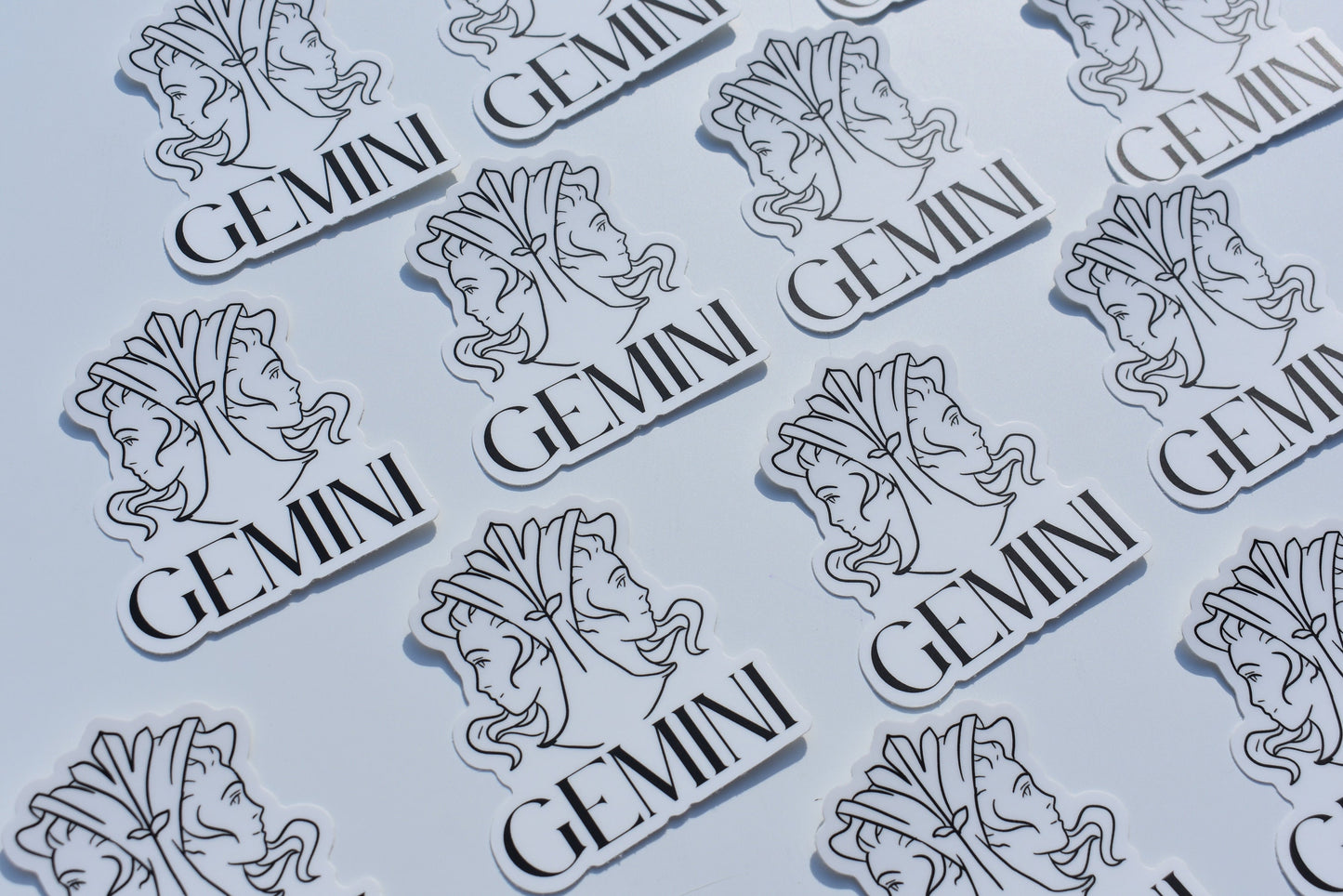 Gemini Line drawn astrology sticker, Simple Zodiac sign sticker, Laptop sticker, Waterbottle sticker, Vinyl sticker