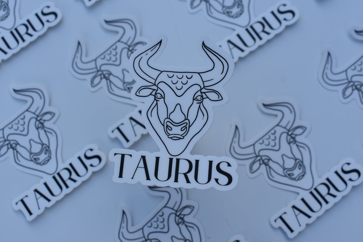 Taurus Line drawn astrology sticker, Simple Zodiac sign sticker, Laptop sticker, Waterbottle sticker, Vinyl sticker