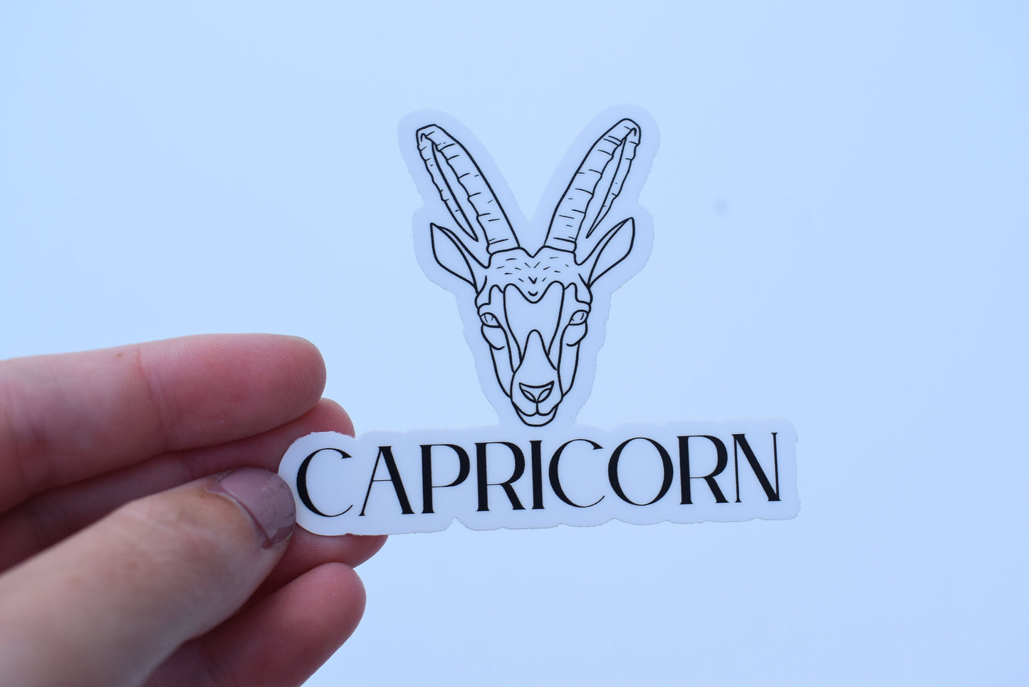 Capricorn Line drawn astrology sticker, Simple Zodiac sign sticker, Laptop sticker, Waterbottle sticker, Vinyl sticker