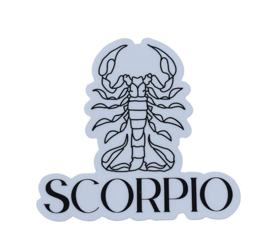 Scorpio Line drawn astrology sticker, Simple Zodiac sign sticker, Laptop sticker, Waterbottle sticker, Vinyl sticker