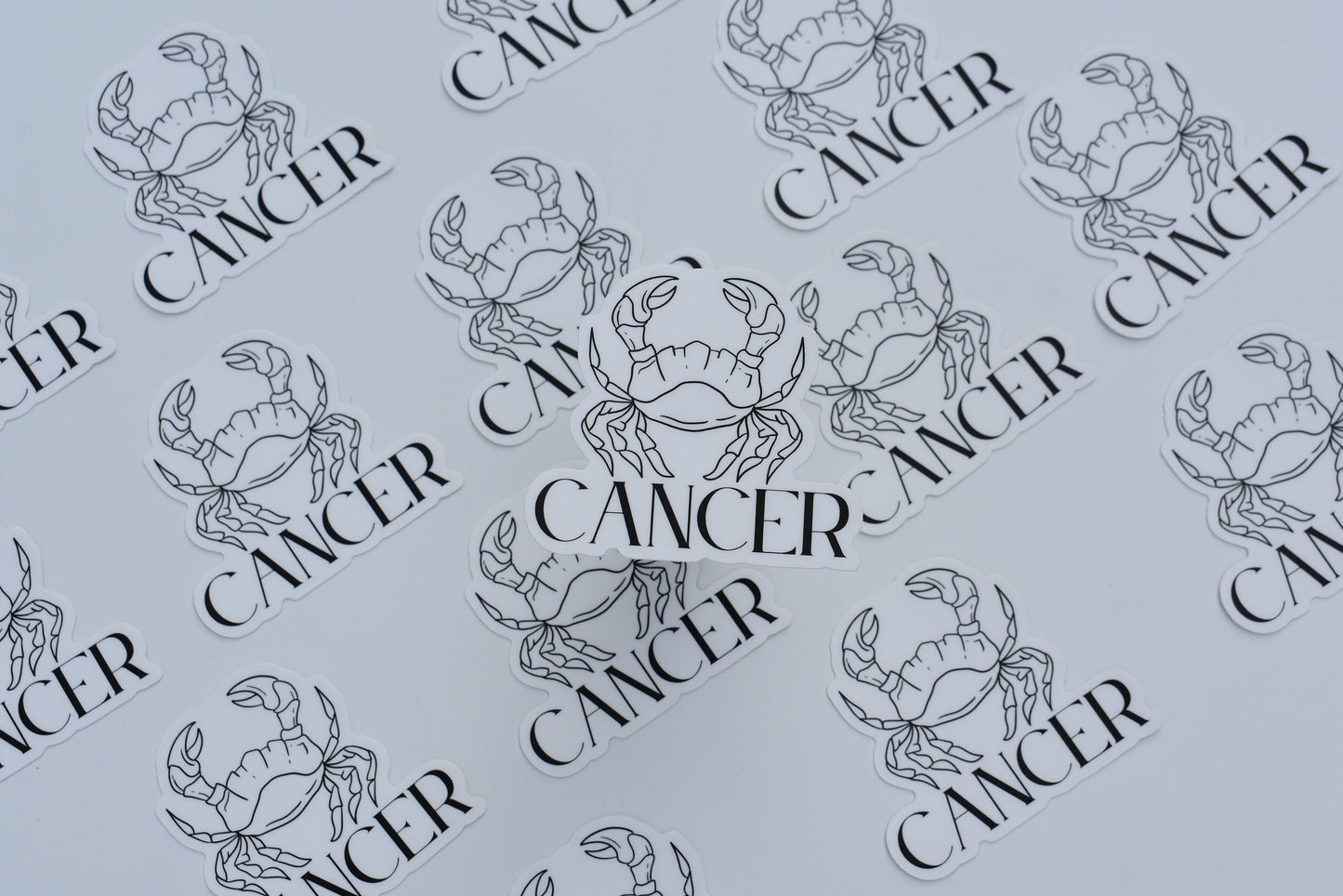 Cancer Line drawn astrology sticker, Simple Zodiac sign sticker, Laptop sticker, Waterbottle sticker, Vinyl sticker