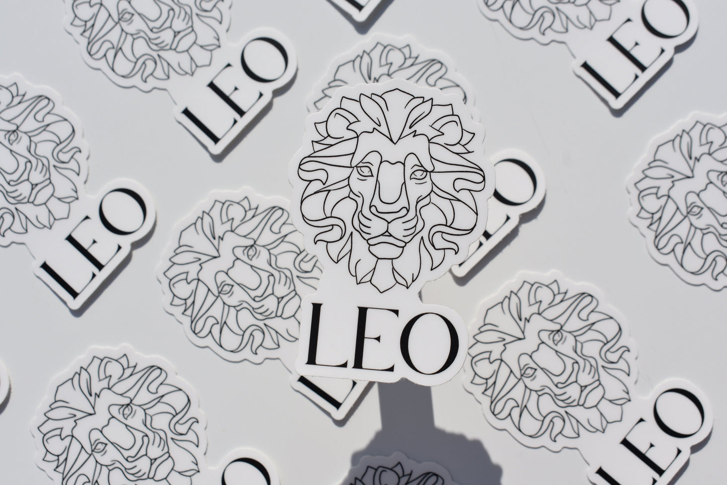 Leo Line drawn astrology sticker, Simple Zodiac sign sticker, Laptop sticker, Waterbottle sticker, Vinyl sticker