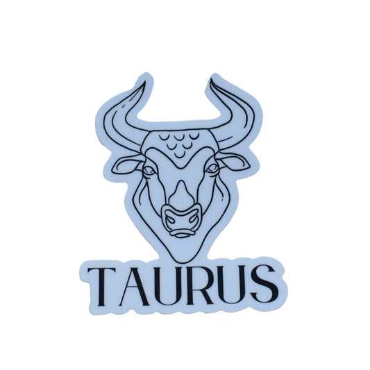 Taurus Line drawn astrology sticker, Simple Zodiac sign sticker, Laptop sticker, Waterbottle sticker, Vinyl sticker